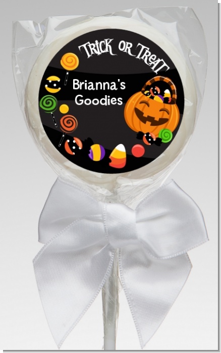 Trick or Treat Candy - Personalized Halloween Lollipop Favors