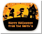 Trick or Treat - Personalized Halloween Rounded Corner Stickers