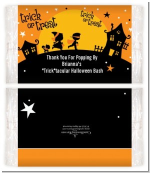 Trick or Treat - Personalized Popcorn Wrapper Halloween Favors