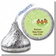 Triplets Three Peas in a Pod African American - Hershey Kiss Baby Shower Sticker Labels thumbnail