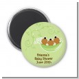 Triplets Three Peas in a Pod African American - Personalized Baby Shower Magnet Favors thumbnail