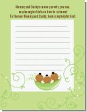 Triplets Three Peas in a Pod African American - Baby Shower Notes of Advice