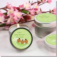 Triplets Three Peas in a Pod African American One Girl Two Boys - Baby Shower Candle Favors