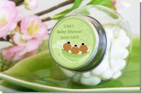 Triplets Three Peas in a Pod African American One Girl Two Boys - Personalized Baby Shower Candy Jar