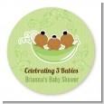 Triplets Three Peas in a Pod African American - Personalized Baby Shower Table Confetti thumbnail