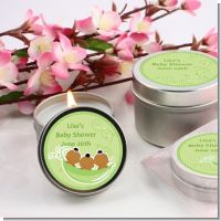 Triplets Three Peas in a Pod African American Two Girls One Boy - Baby Shower Candle Favors