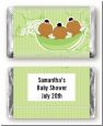 Triplets Three Peas in a Pod African American Two Girls One Boy - Personalized Baby Shower Mini Candy Bar Wrappers thumbnail