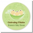 Triplets Three Peas in a Pod Asian - Personalized Baby Shower Table Confetti thumbnail