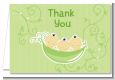 Triplets Three Peas in a Pod Asian - Baby Shower Thank You Cards thumbnail