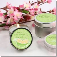 Triplets Three Peas in a Pod Asian Three Boys - Baby Shower Candle Favors