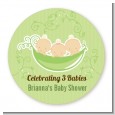 Triplets Three Peas in a Pod Caucasian - Personalized Baby Shower Table Confetti thumbnail
