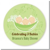 Triplets Three Peas in a Pod Caucasian - Personalized Baby Shower Table Confetti