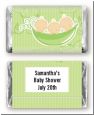 Triplets Three Peas in a Pod Caucasian Three Boys - Personalized Baby Shower Mini Candy Bar Wrappers thumbnail