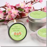 Triplets Three Peas in a Pod Hispanic Three Girls - Baby Shower Candle Favors