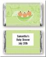Triplets Three Peas in a Pod Hispanic Two Boys One Girl - Personalized Baby Shower Mini Candy Bar Wrappers thumbnail