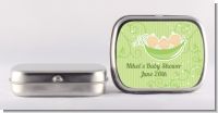 Triplets Three Peas in a Pod Caucasian - Personalized Baby Shower Mint Tins