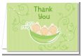 Triplets Three Peas in a Pod Caucasian - Baby Shower Thank You Cards thumbnail
