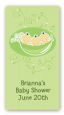 Triplets Three Peas in a Pod Asian - Custom Rectangle Baby Shower Sticker/Labels thumbnail