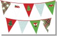 Vintage Red Truck With Tree - Christmas Themed Pennant Set thumbnail