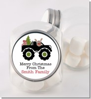 Truck with Rudolph - Personalized Christmas Candy Jar