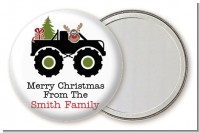 Truck with Rudolph - Personalized Christmas Pocket Mirror Favors