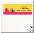 Tractor Truck Pink - Baby Shower Return Address Labels thumbnail