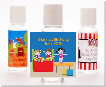 Tumble Gym - Personalized Birthday Party Hand Sanitizers Favors