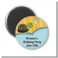 Turtle Blue - Personalized Birthday Party Magnet Favors thumbnail