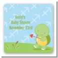 Turtle | Sagittarius Horoscope - Square Personalized Baby Shower Sticker Labels thumbnail
