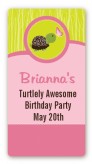 Turtle Girl - Custom Rectangle Birthday Party Sticker/Labels