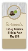 Turtle Neutral - Custom Rectangle Birthday Party Sticker/Labels
