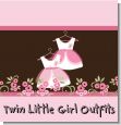 Twin Little Girl Outfits Baby Shower Theme thumbnail