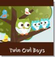 Owl Twin Boys Baby Shower Theme thumbnail
