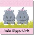 Twin Hippo Girls Baby Shower Theme thumbnail
