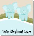 Twin Elephant Boys Baby Shower Theme thumbnail