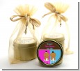 Twin Babies 1 Boy and 1 Girl African American - Baby Shower Gold Tin Candle Favors thumbnail