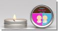 Twin Babies 1 Boy and 1 Girl Caucasian - Baby Shower Candle Favors thumbnail
