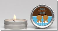 Twin Baby Boys African American - Baby Shower Candle Favors