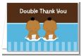 Twin Baby Boys African American - Baby Shower Thank You Cards thumbnail