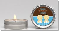 Twin Baby Boys Asian - Baby Shower Candle Favors