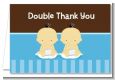 Twin Baby Boys Asian - Baby Shower Thank You Cards thumbnail