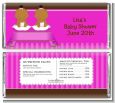 Twin Baby Girls African American - Personalized Baby Shower Candy Bar Wrappers thumbnail