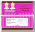 Twin Baby Girls Caucasian - Personalized Baby Shower Candy Bar Wrappers thumbnail