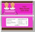 Twin Baby Girls Hispanic - Personalized Baby Shower Candy Bar Wrappers thumbnail
