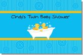 Twin Duck - Personalized Baby Shower Placemats