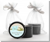 Twin Elephant Boys - Baby Shower Black Candle Tin Favors