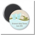 Twin Elephant Boys - Personalized Baby Shower Magnet Favors thumbnail