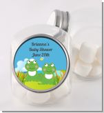 Twin Frogs - Personalized Baby Shower Candy Jar