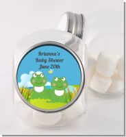 Twin Frogs - Personalized Baby Shower Candy Jar