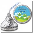Twin Frogs - Hershey Kiss Baby Shower Sticker Labels thumbnail
